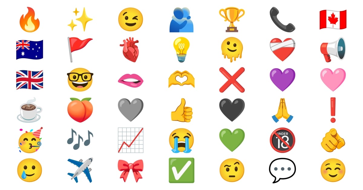 💯 Top 100 Emojis 👍 💻 🇺🇸 😭 😈 ️‍🔥
