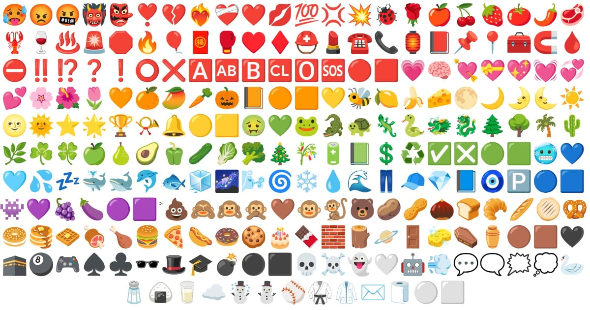 Emojis en diferentes colores