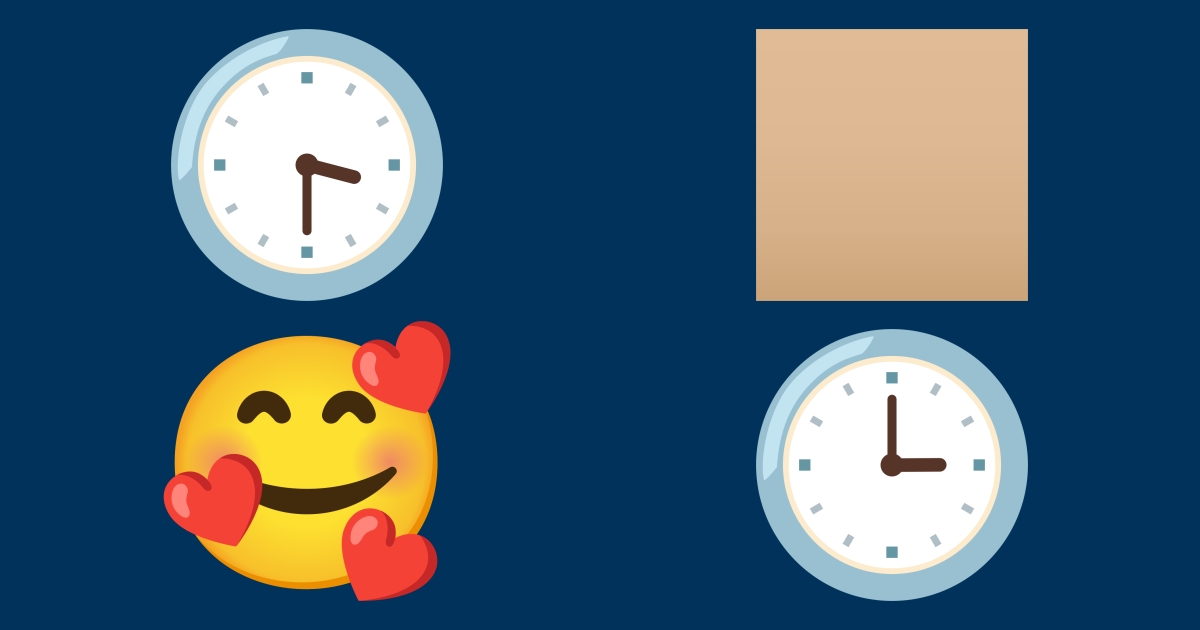 🥰 3 Emojis 🕒 🕞 🏼