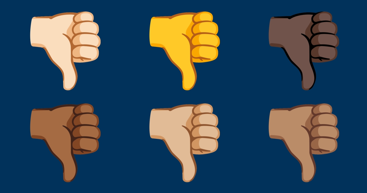 👎 Dislike Emojis 👎🏻 👎🏼 👎🏽 👎🏾 👎🏿