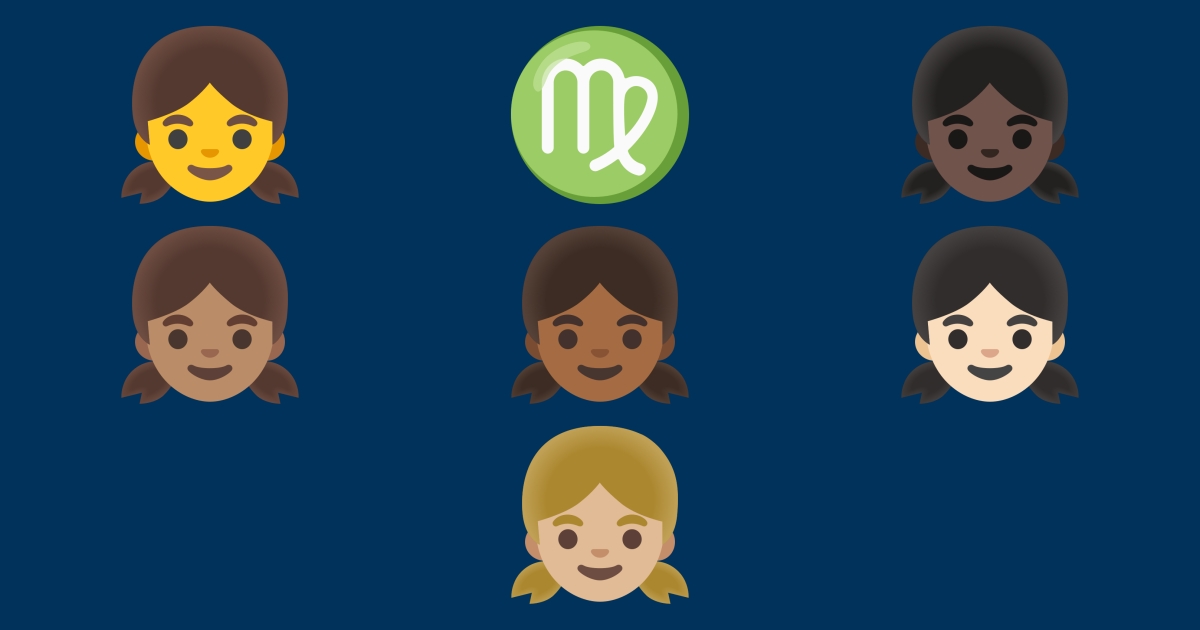 👧 Virgo Emojis ♍ 👧🏻 👧🏼 👧🏽 👧🏾 👧🏿