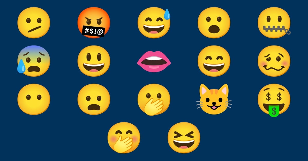 😃 Mouth Emojis 😄 😆 😅 🤑 🤭 🫢