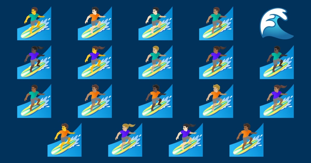 π Surfing Emojis πββοΈ πββοΈ π ππ» ππΌ ππ½