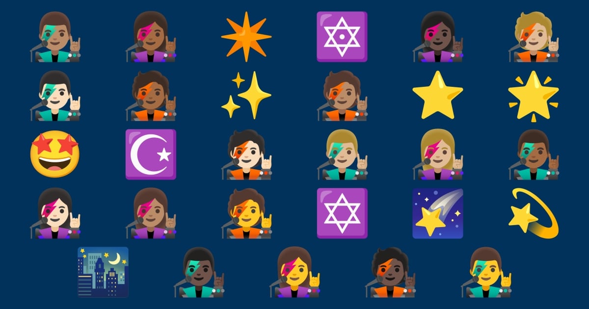 🤩 Star Emojis 💫 🧑🎤 👨🎤 👩🎤 🌃 ⭐