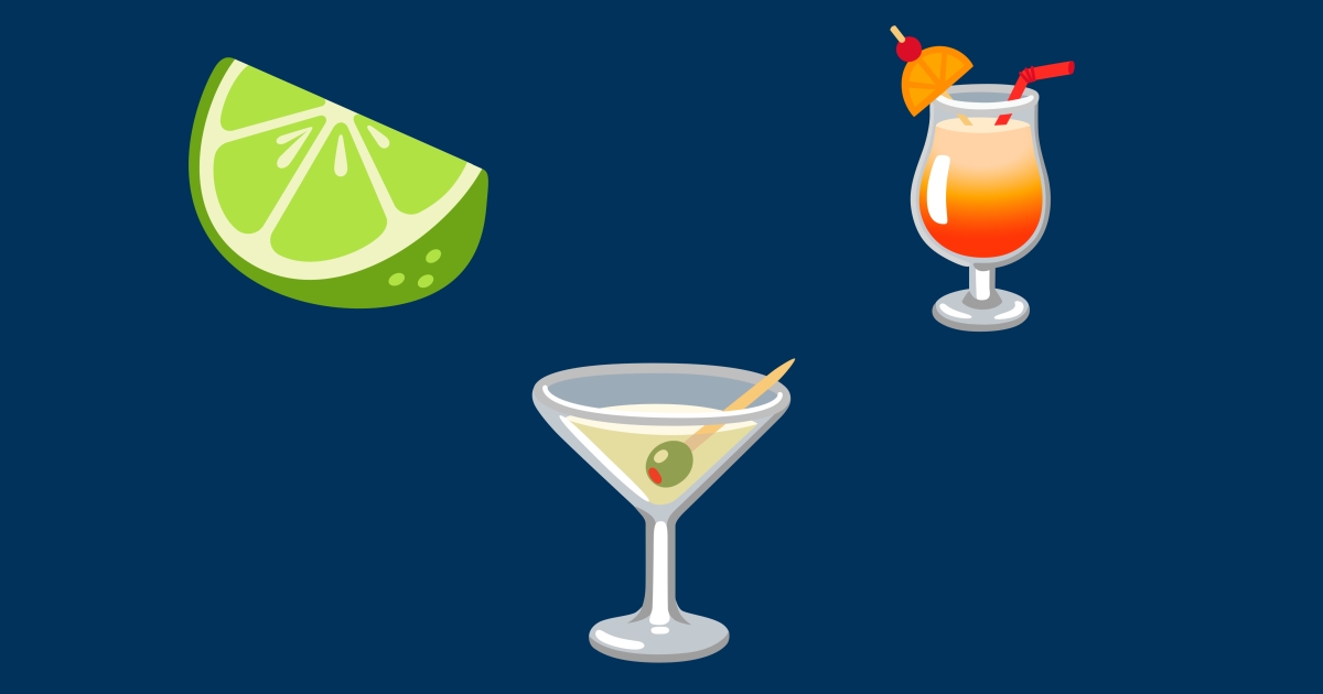🍋‍🟩 Cocktail Emojis 🍸 🍹