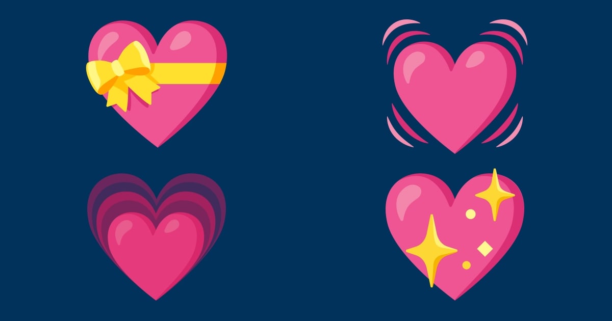 💝 Cuore Rosa Emoji 💖 💗 💓