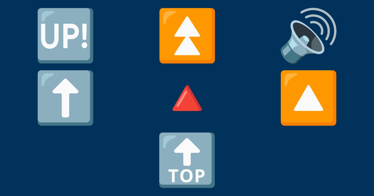 🔊 Alto Emoji ⬆️ 🔝 🔼 ⏫ 🆙 🔺