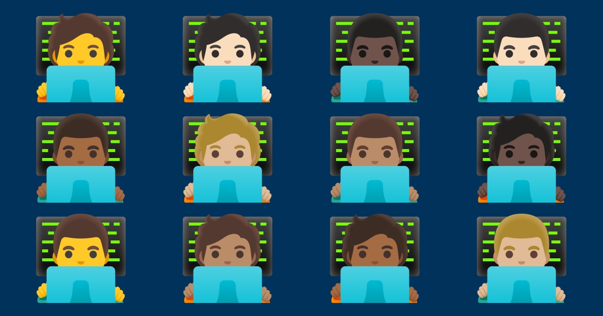 Programmer Emotes 🧑💻 Programador Emojis 👨💻 🧑🏻💻 🧑🏼💻 🧑🏽💻 🧑🏾💻 🧑🏿💻