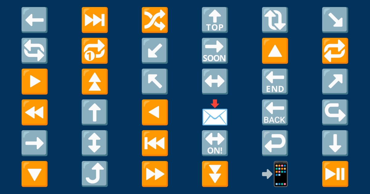 📲 Seta Emojis 📩 ⬆️ ↗️ ️ ↘️ ⬇️
