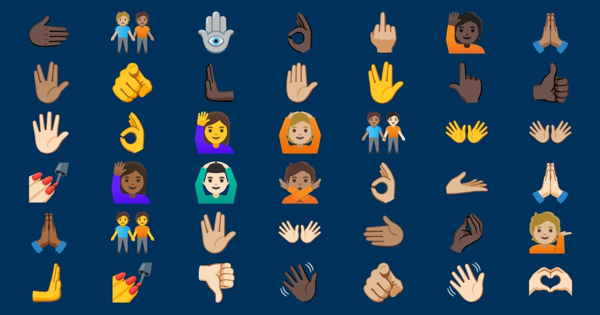 👋 Mão Emojis 🤚 🖐️ 🖖 🫱 🫲