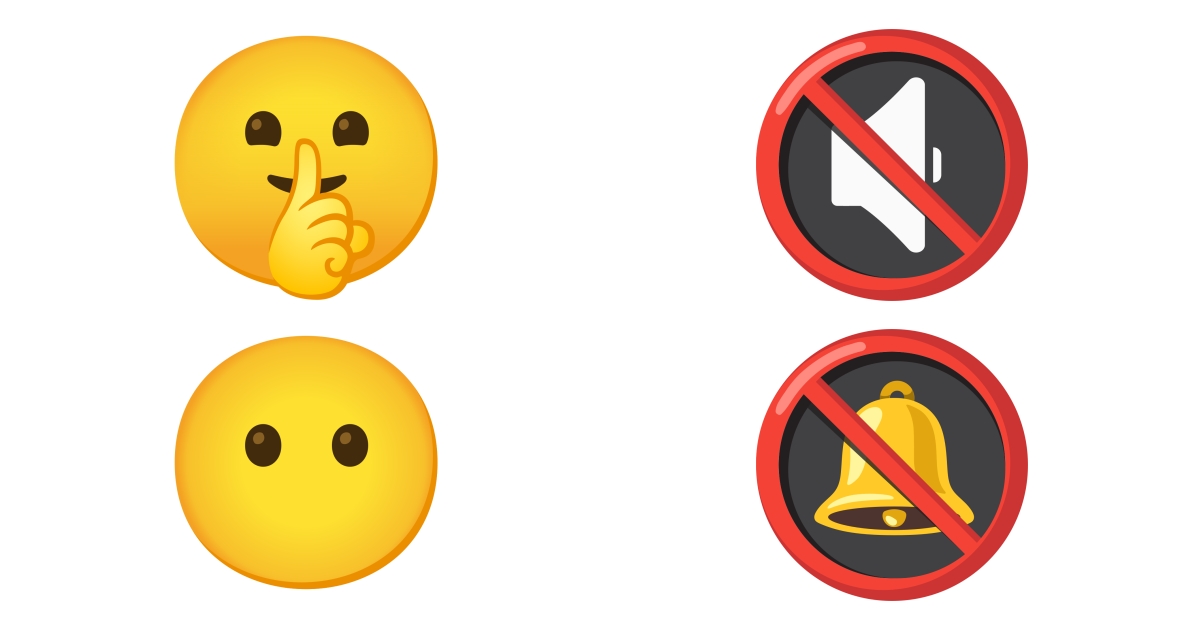 🤫 Quiet Emojis 😶 🔇 🔕