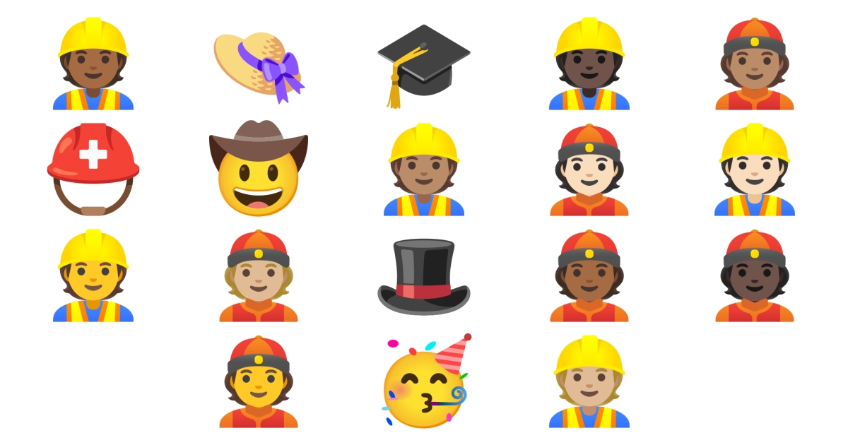 🤠 Hat Emojis 🥳 👷 👲 👒 🎩 🎓