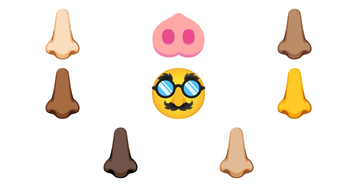 🥸 Nose Emojis 👃 🐽 👃🏻 👃🏼 👃🏽 👃🏾