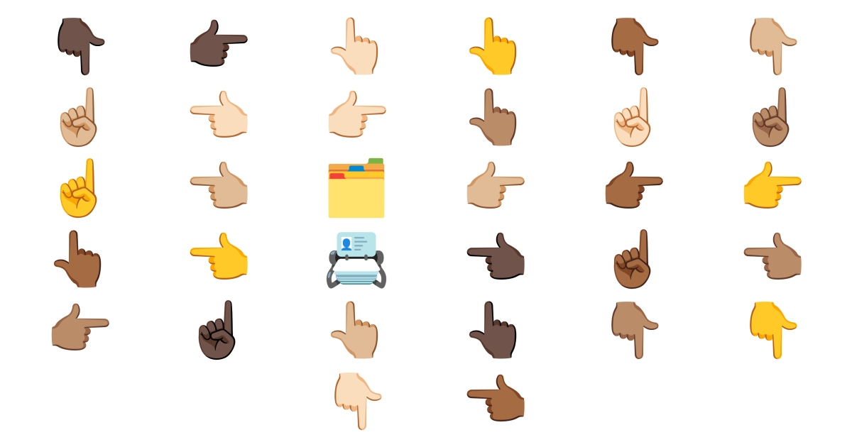 👈 Index Emojis 👉 👆 👇 ☝️ 🗂️ 📇