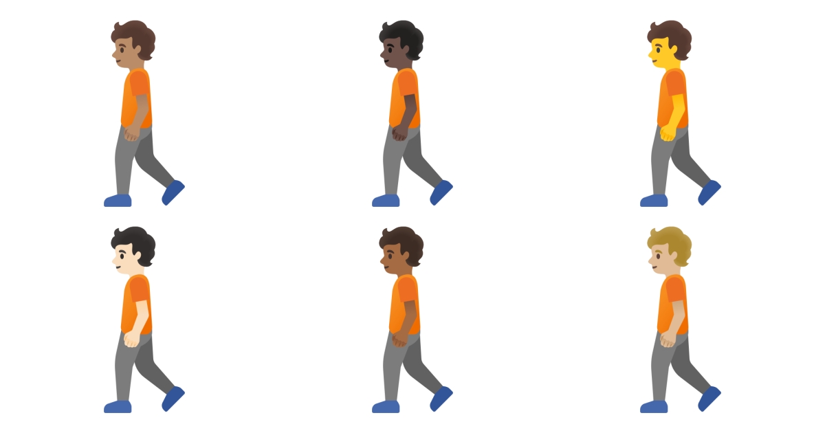 🚶 Walking Emojis 🚶🏻 🚶🏼 🚶🏽 🚶🏾 🚶🏿