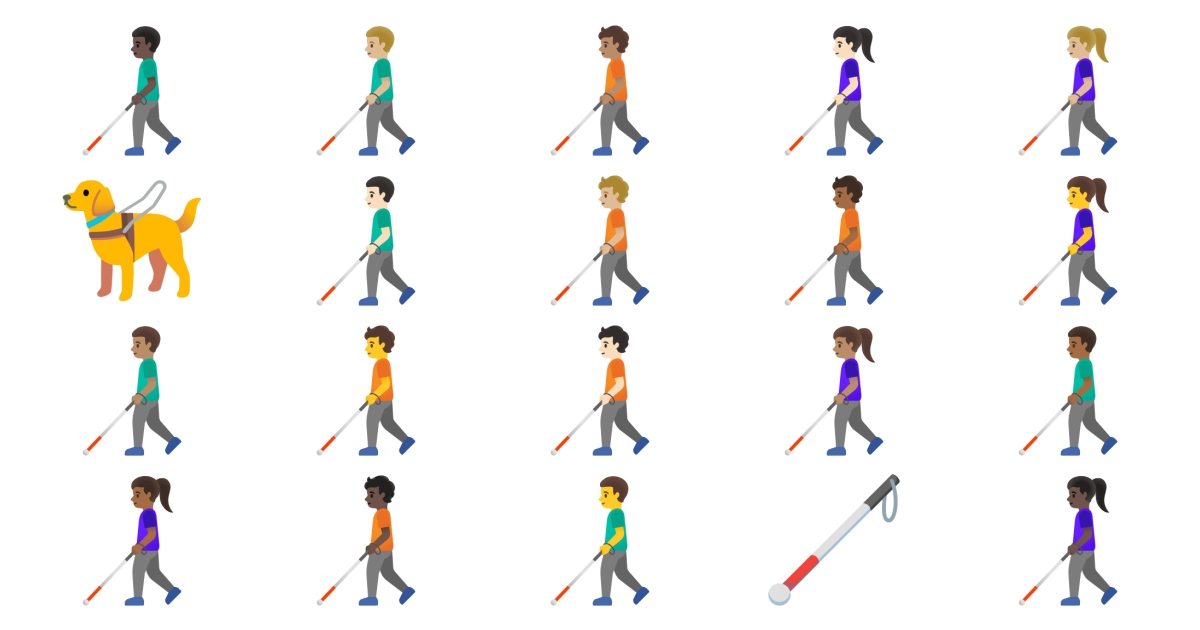 🧑‍🦯 Blind Emojis 👨‍🦯 👩‍🦯 🦮 🦯 🧑🏻‍🦯 🧑🏼‍🦯