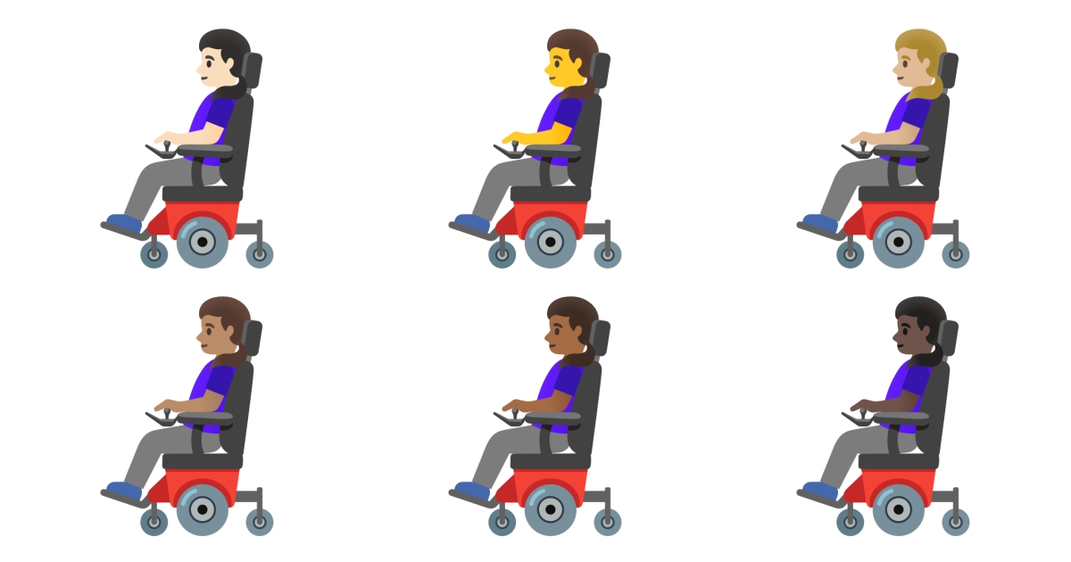👩‍🦼 Woman In Motorized Wheelchair Emojis 👩🏻‍🦼 👩🏼‍🦼 👩🏽‍🦼 👩🏾‍🦼 👩🏿‍🦼
