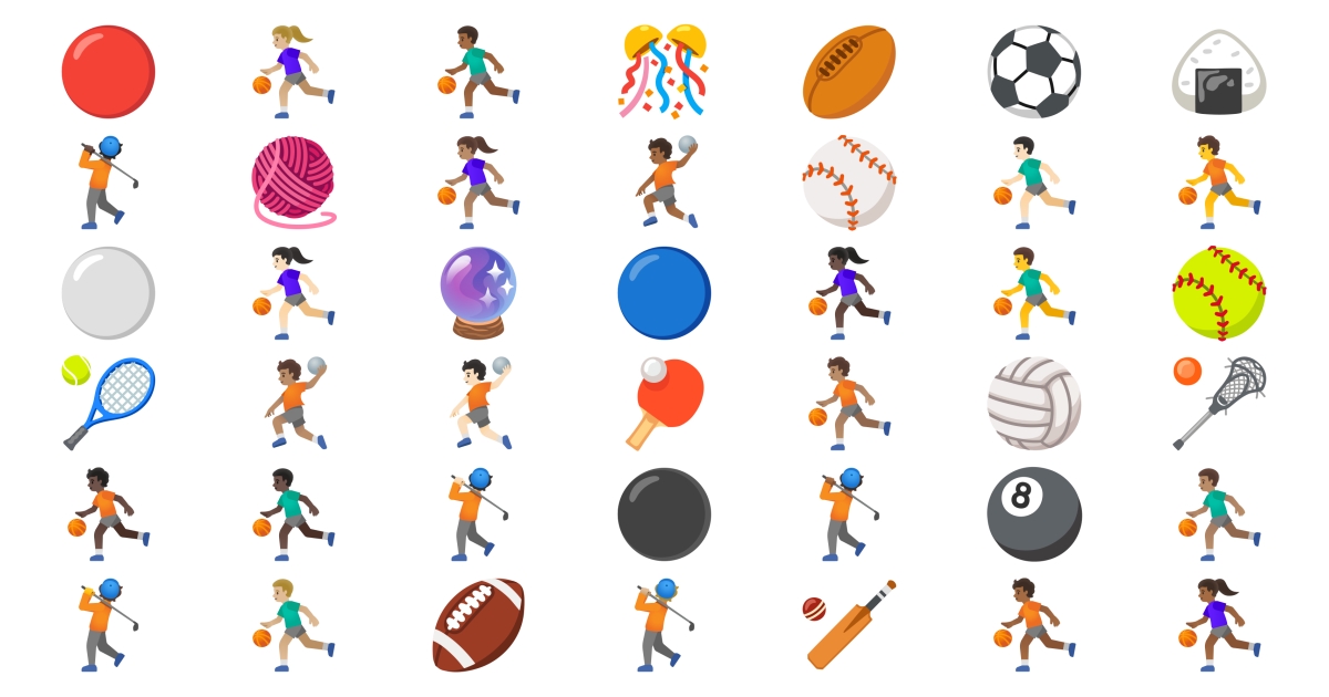 🏌️ Ball Emojis ⛹️ ⛹️‍♂️ ⛹️‍♀️ 🤾 🍙 🎊