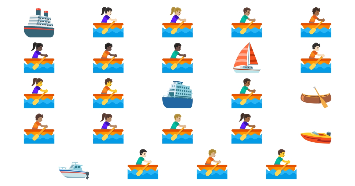 🚣 Boat Emojis 🚣‍♂️ 🚣‍♀️ ⛵ 🛶 🚤 ⛴️