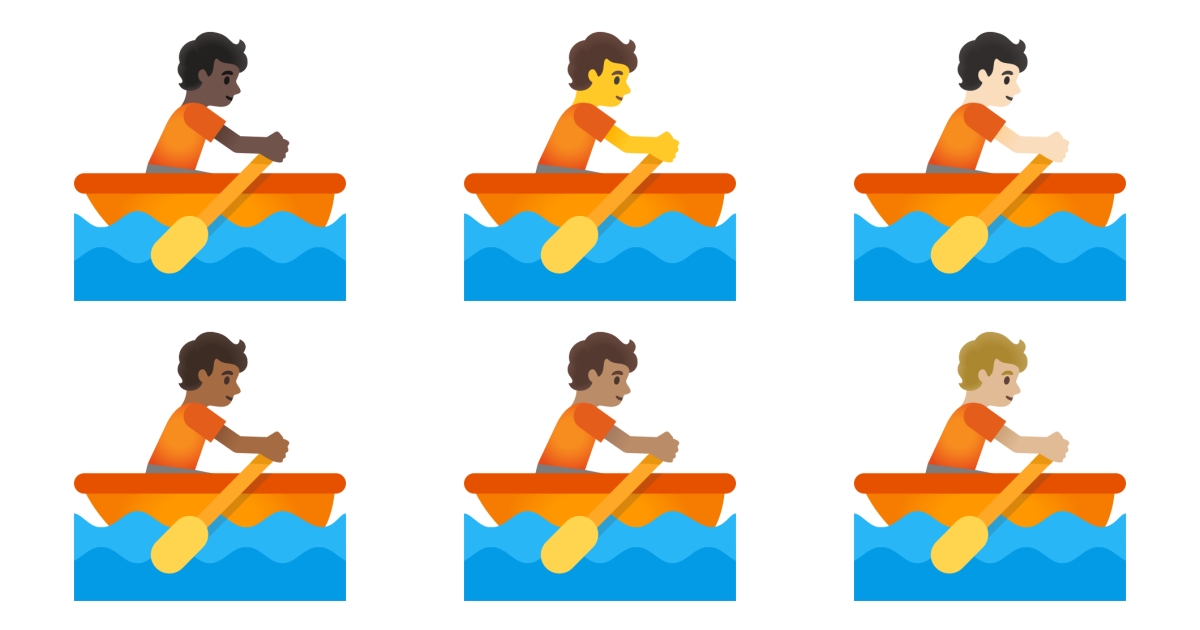 🚣 Person Rowing Boat Emojis 🚣🏻 🚣🏼 🚣🏽 🚣🏾 🚣🏿