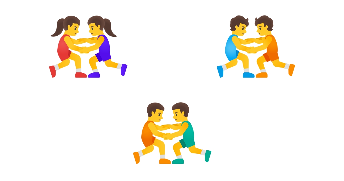 🤼 Wrestle Emojis 🤼‍♂️ 🤼‍♀️