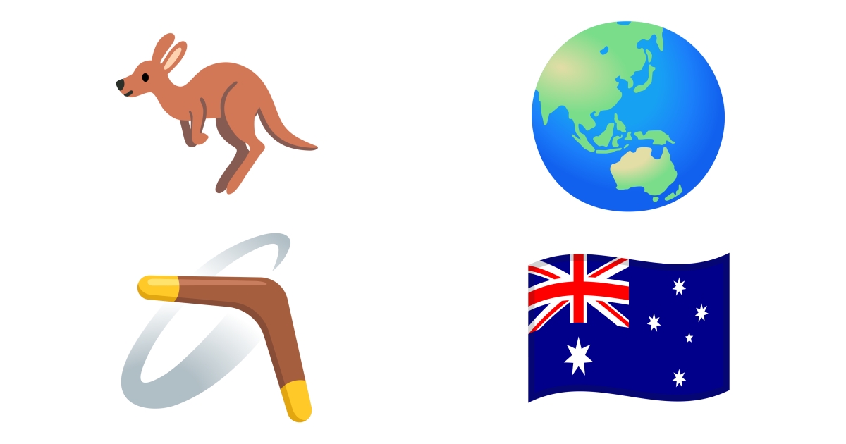 🦘 Australia Emojis 🌏 🪃 🇦🇺