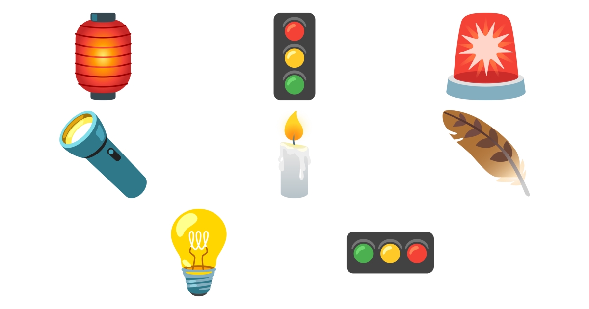 🪶 Light Emojis 🚨 🚥 🚦 🕯️ 💡 🔦