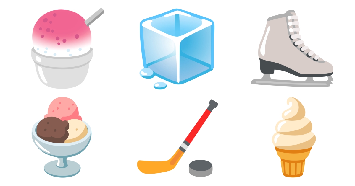 🍦 Ice Emojis 🍧 🍨 🧊 🏒 ⛸️