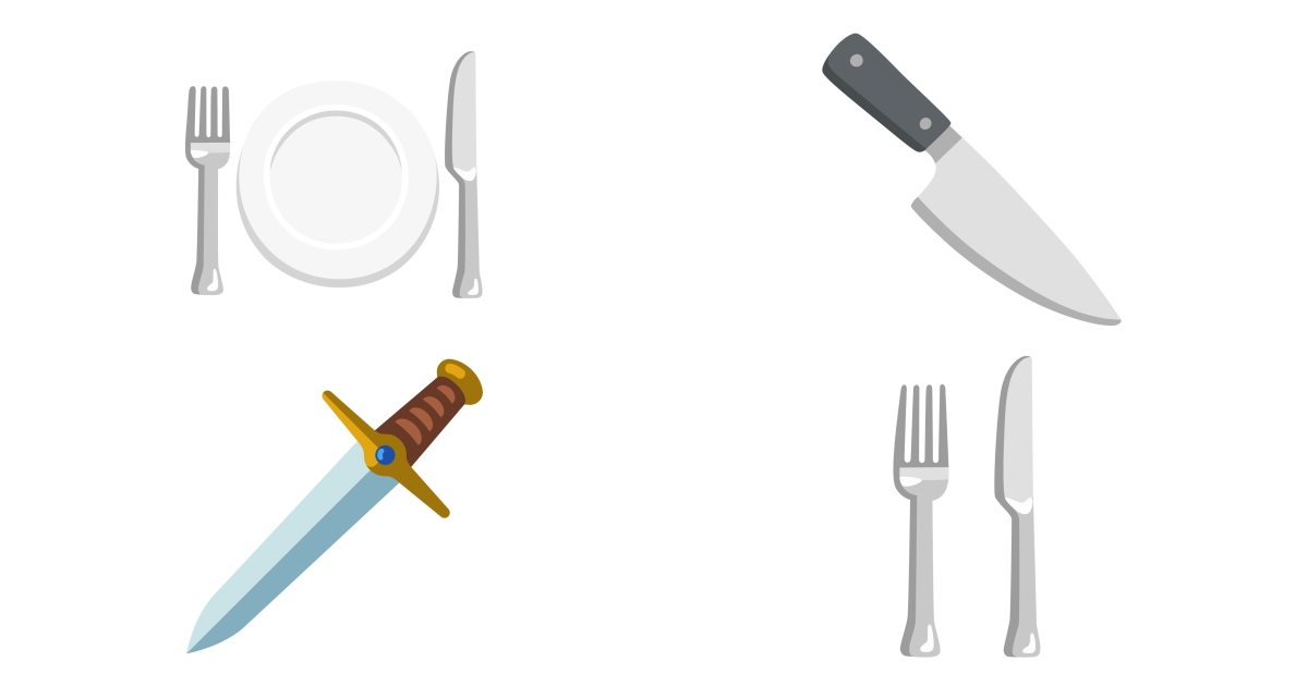 🍽️ Knife Emojis 🍴 🔪 🗡️