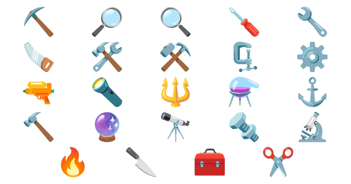 🔪 Tool Emojis ⚓ 🔥 🔫 🔮 🔍 🔎