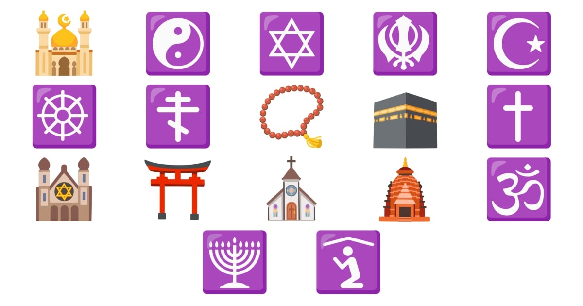 ⛪ Religion Emojis 🕌 🛕 🕍 ⛩️ 🕋 📿