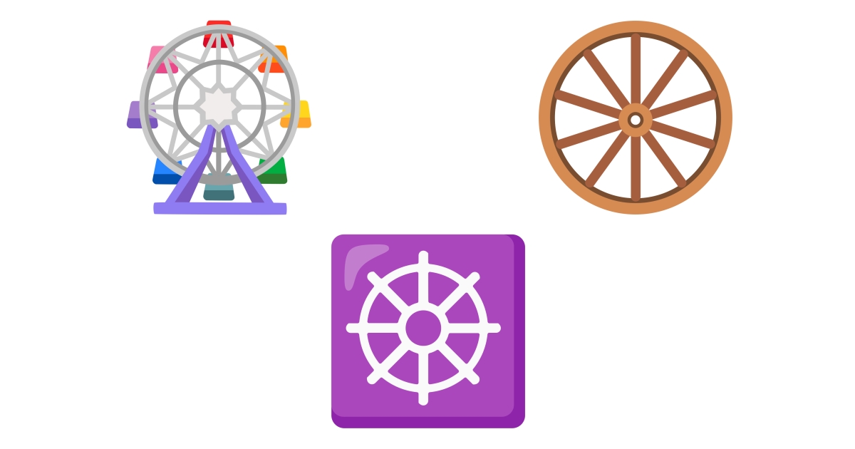 🎡 Wheel Emojis 🛞 ☸️