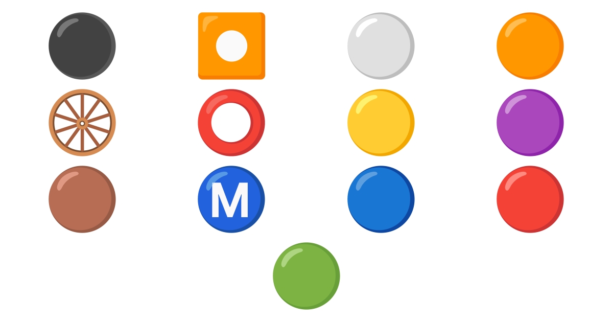 ๐ Circle Emojis โบ๏ธ โญ โ๏ธ ๐ด ๐ ๐ก