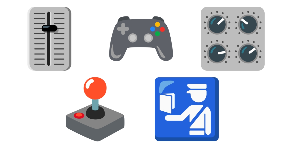 🎮 Control Emojis 🕹️ 🎚️ 🎛️ 🛂