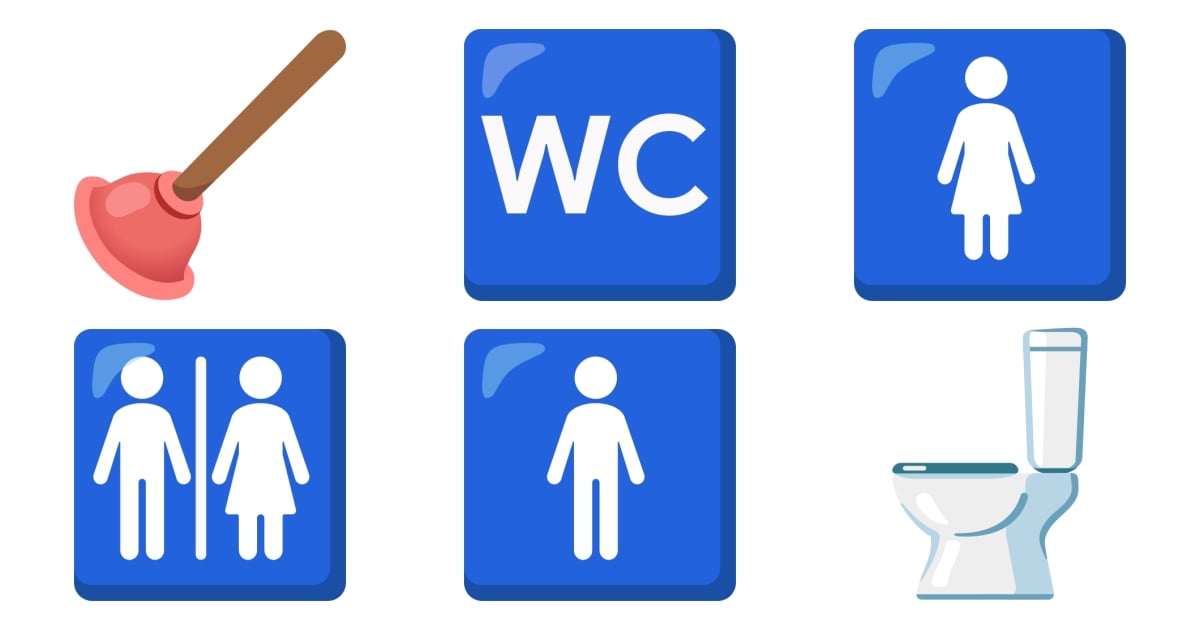 🚽 Toilet Emojis 🪠 🚹 🚺 🚻 🚾