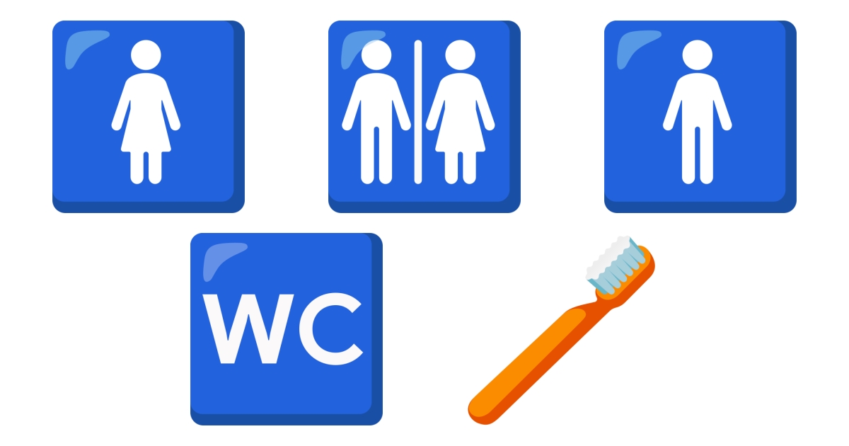 🪥 Bathroom Emojis 🚹 🚺 🚻 🚾