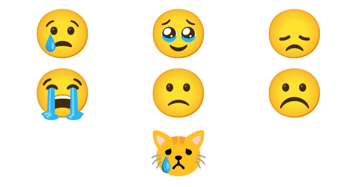 🙁 traurig Emojis ☹️ 🥹 😢 😭 😞 😿