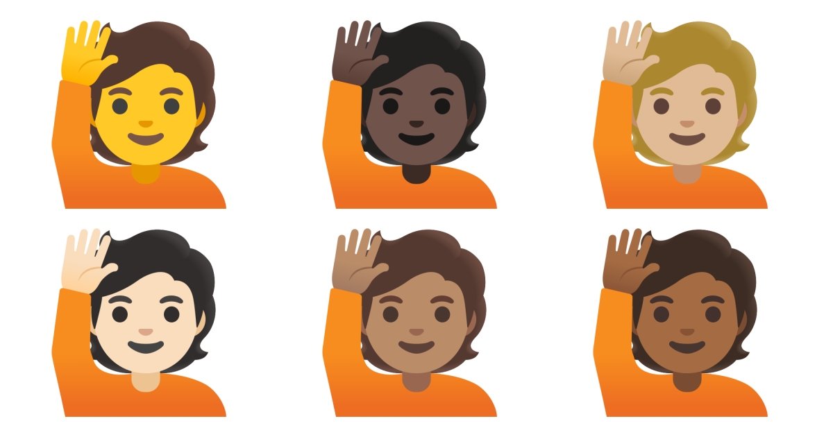 🙋 Person mit erhobenem Arm Emojis 🙋🏻 🙋🏼 🙋🏽 🙋🏾 🙋🏿