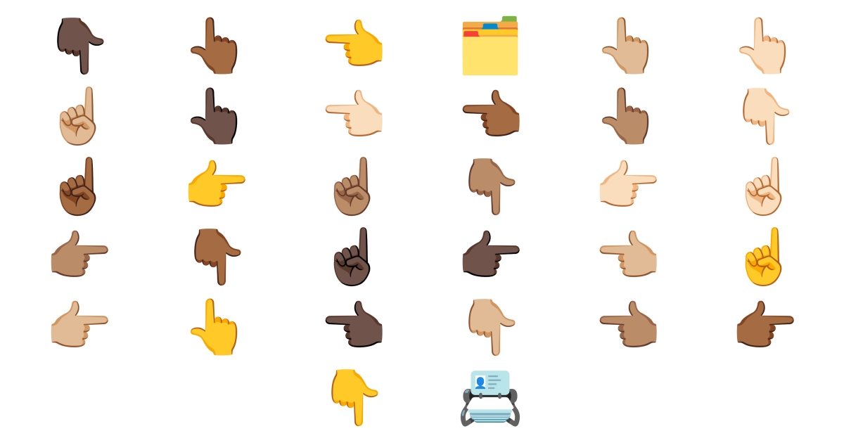 👈 Index Emojis 👉 👆 👇 ☝️ 🗂️ 📇