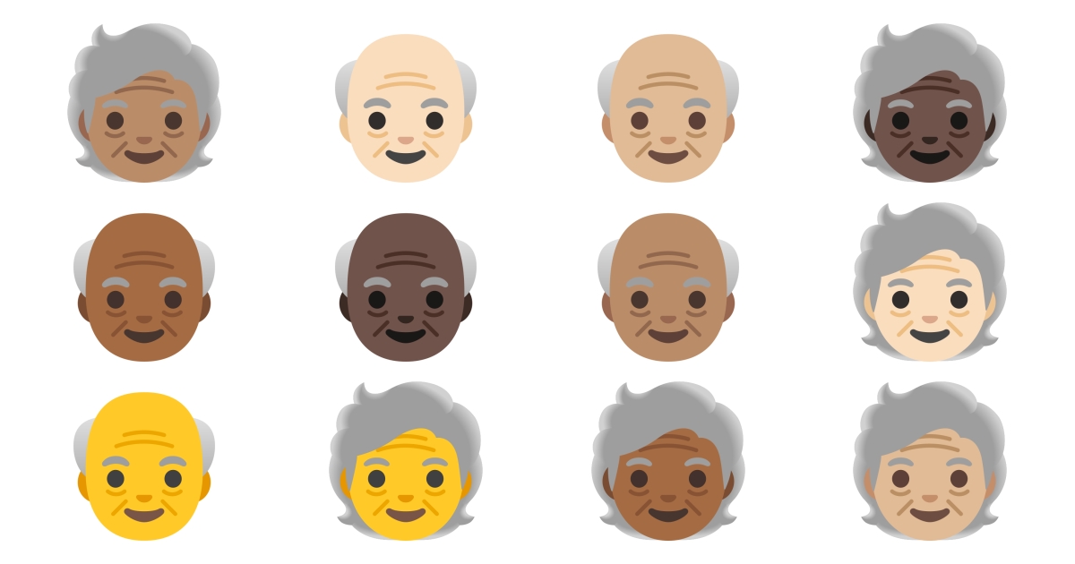 🧓 âgé Emojis 👴 🧓🏻 🧓🏼 🧓🏽 🧓🏾 🧓🏿