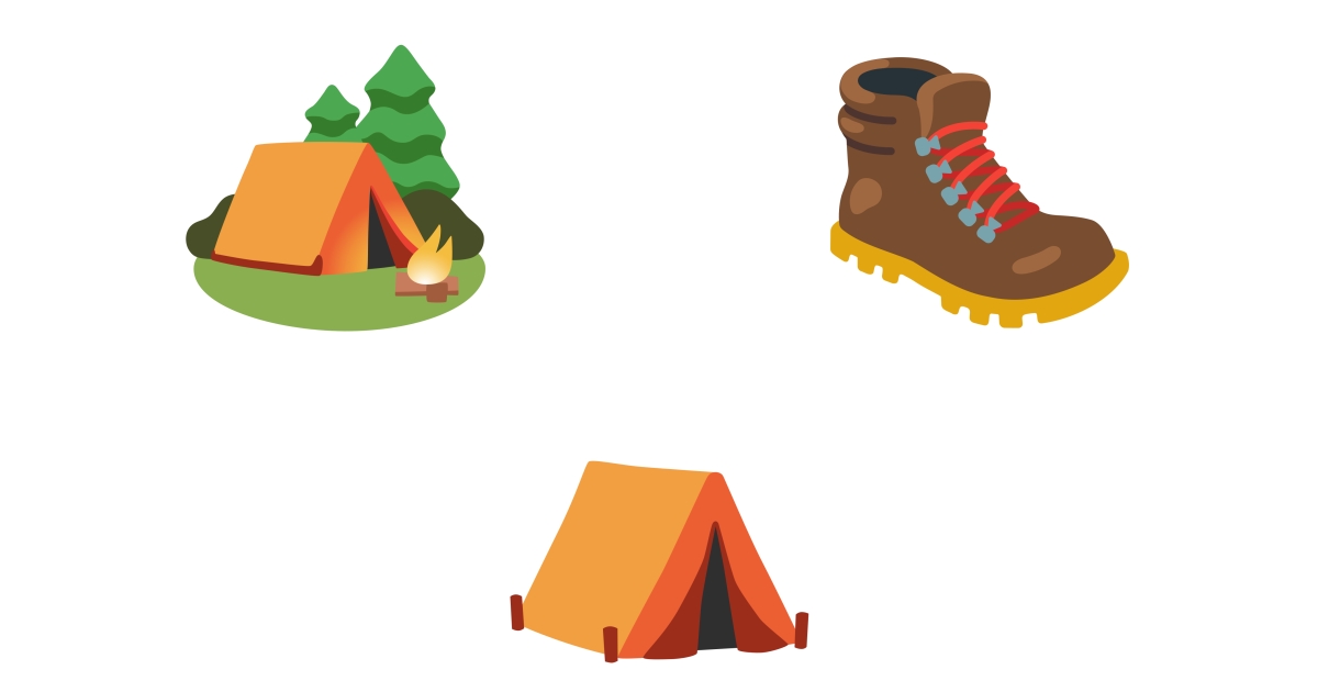 🏕️ Camping Emojis ⛺ 🥾