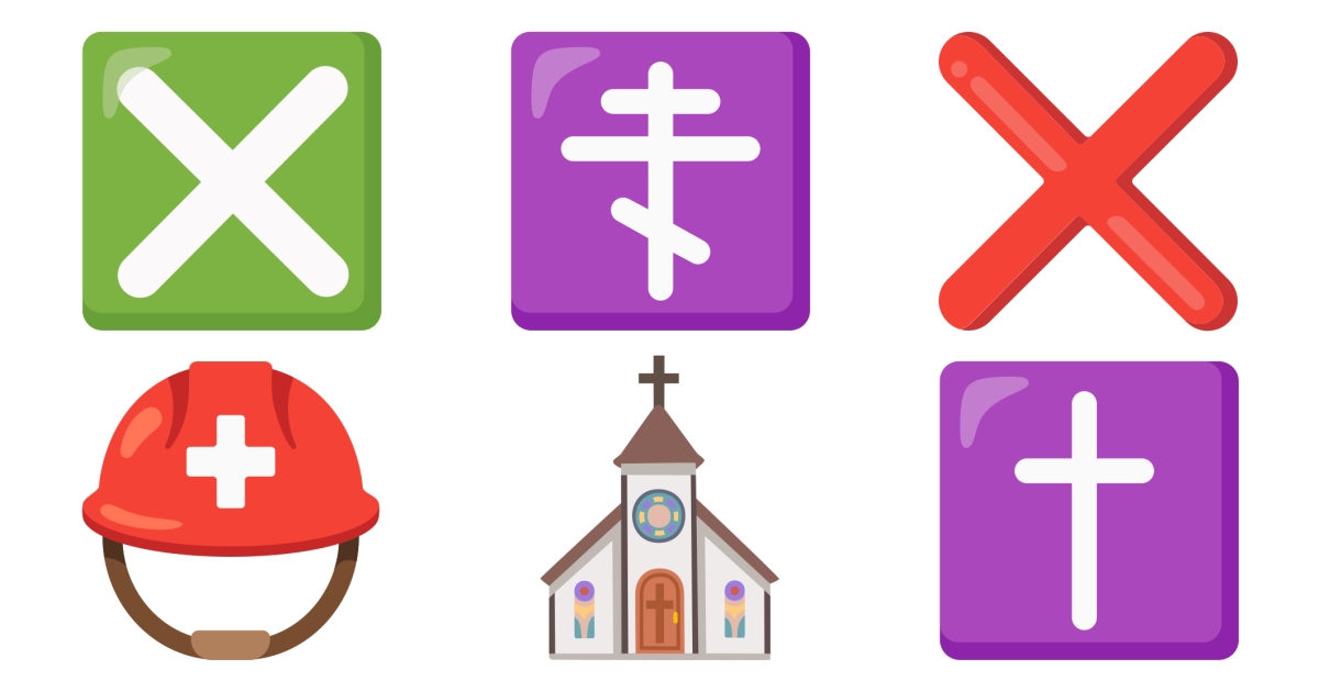 ⛪ Croix Emojis ⛑️ ️ ☦️