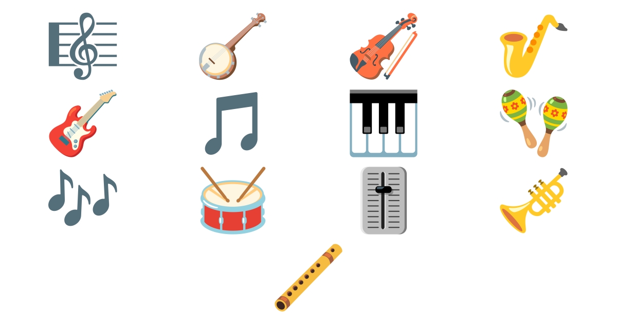 🎼 Musique Emojis 🎵 🎶 🎚️ 🎷 🎸 🎹