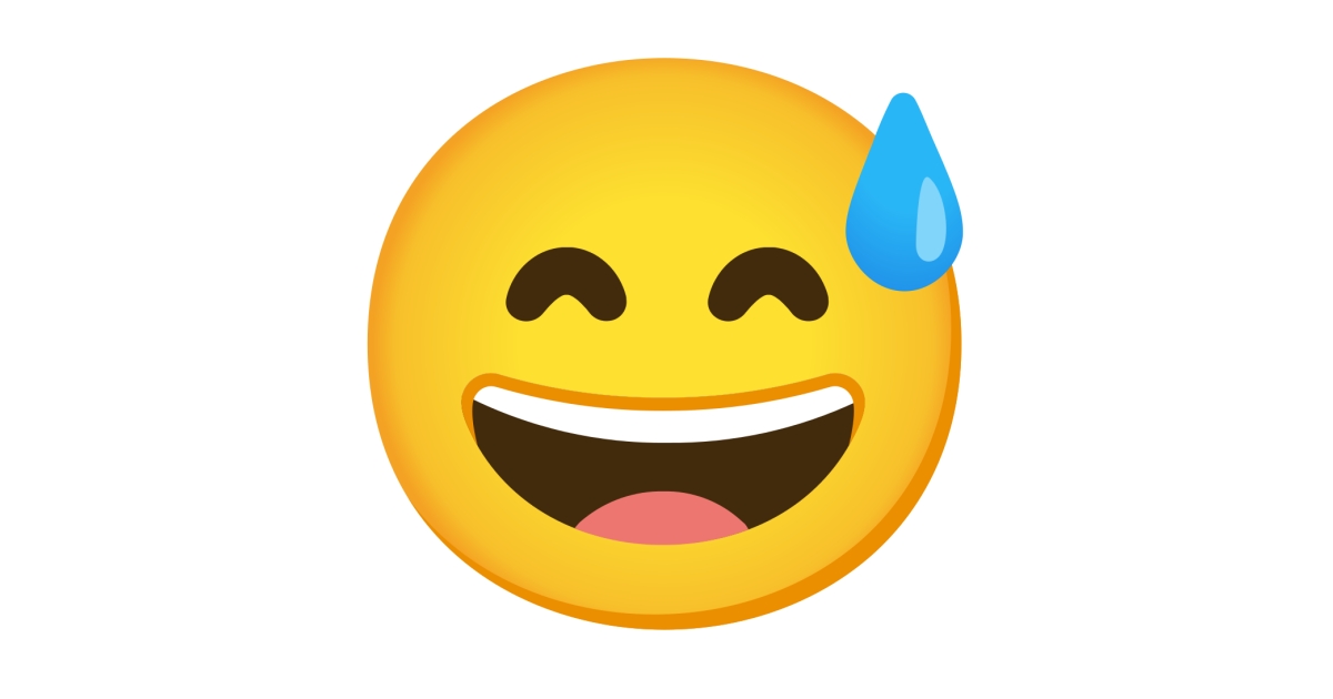 😅 Sorriso Teso Emoji