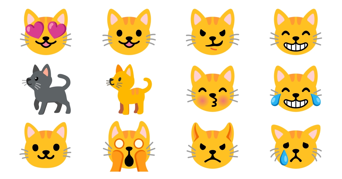 😺 Gatto Emoji 😸 😹 😻 😼 😽 🙀