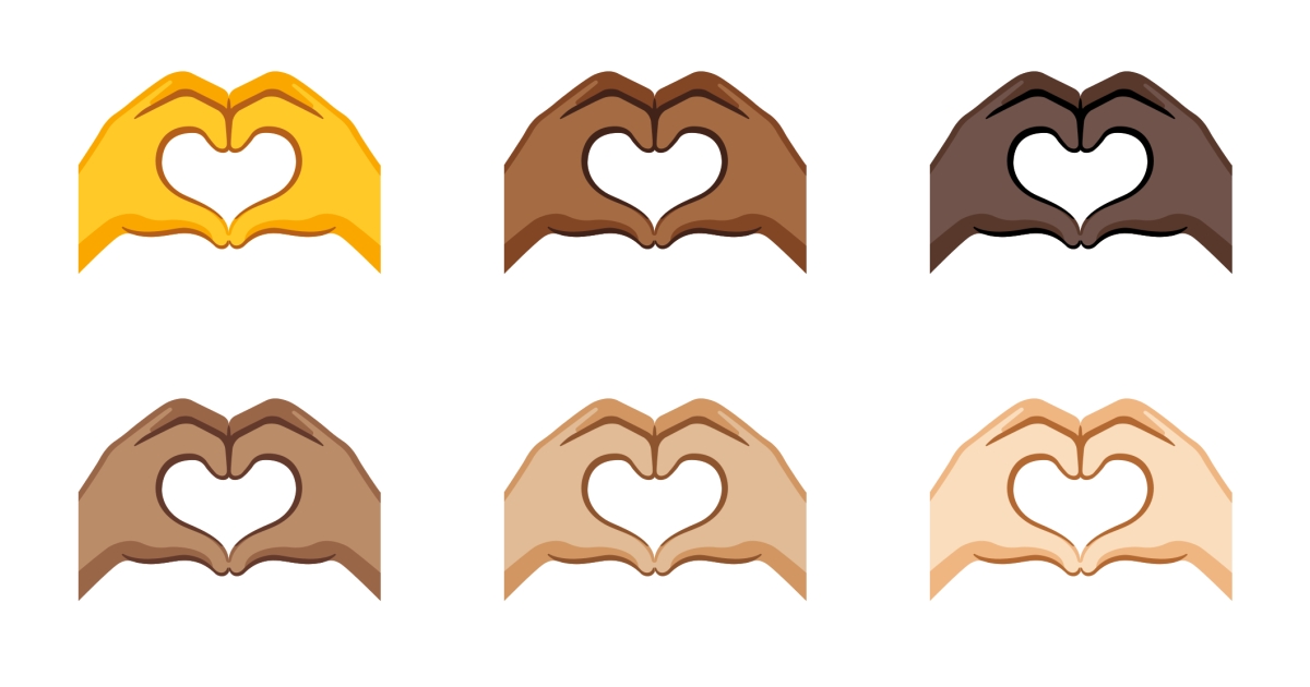 cuore con le mani emoji