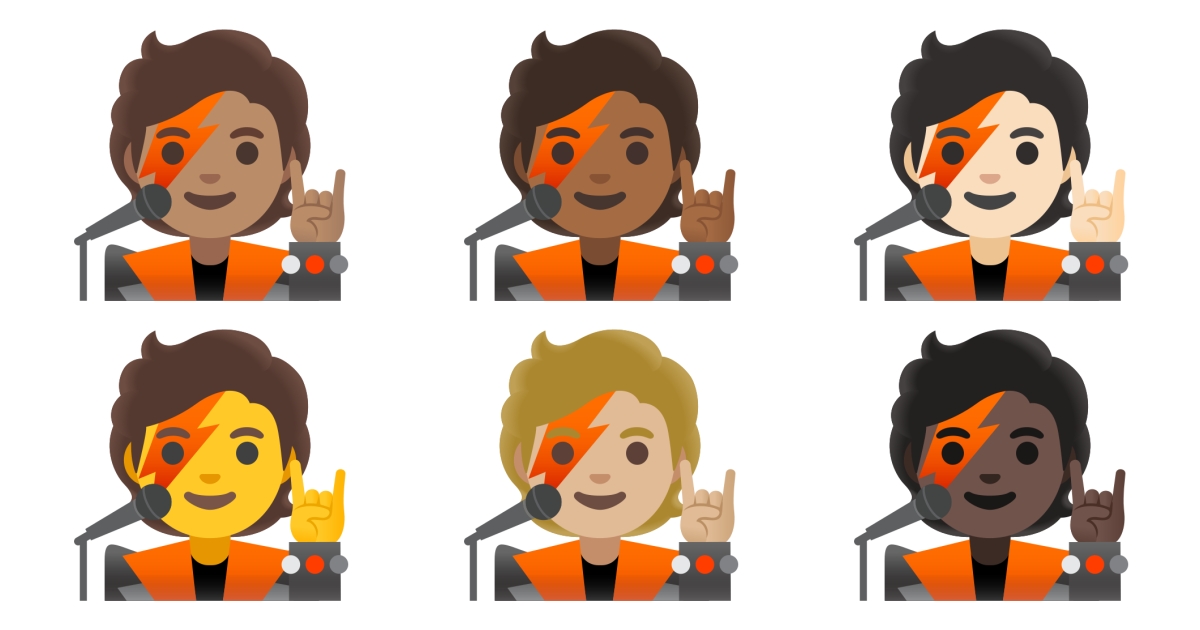 🧑‍🎤 Rock Emoji 🧑🏻‍🎤 🧑🏼‍🎤 🧑🏽‍🎤 🧑🏾‍🎤 🧑🏿‍🎤