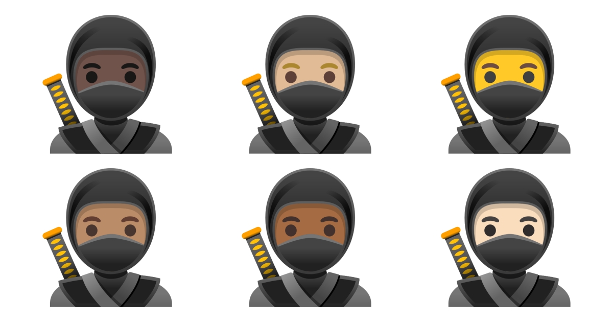 🥷 Ninja Emoji 🥷🏻 🥷🏼 🥷🏽 🥷🏾 🥷🏿