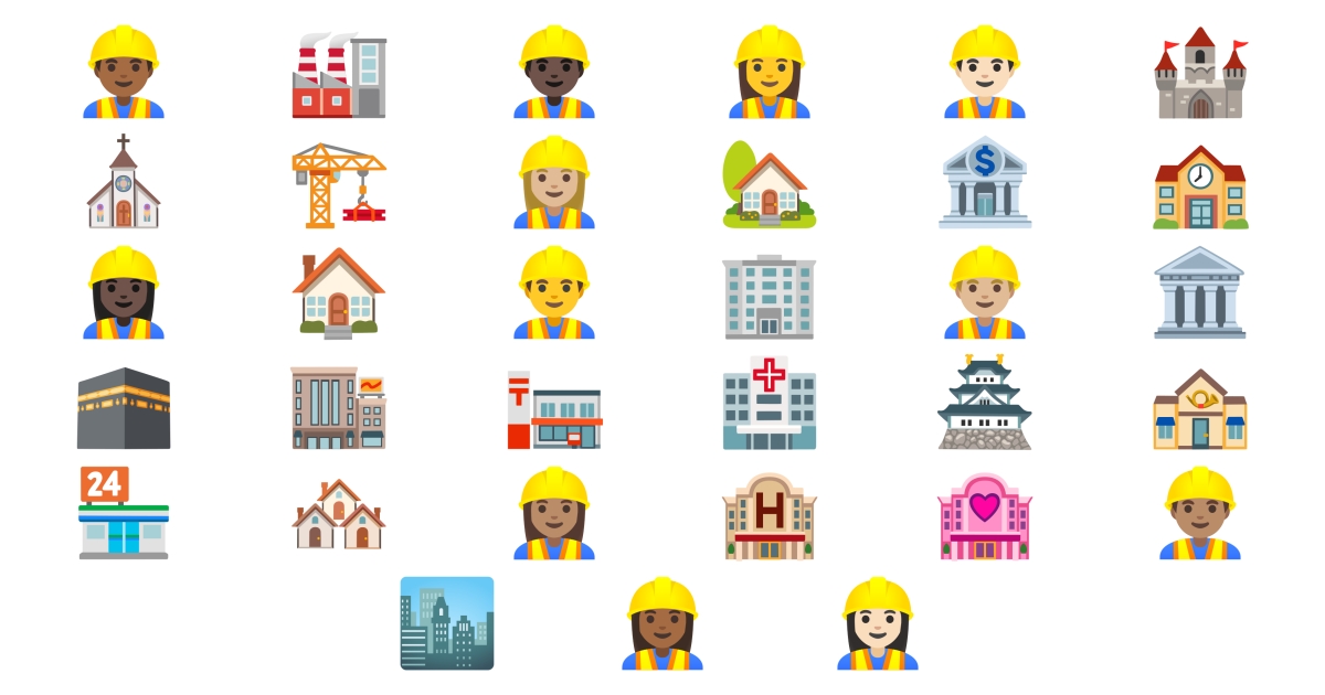 👷‍♂️ Edificio Emoji 👷‍♀️ 🏛️ 🏗️ 🏘️ 🏠 🏡