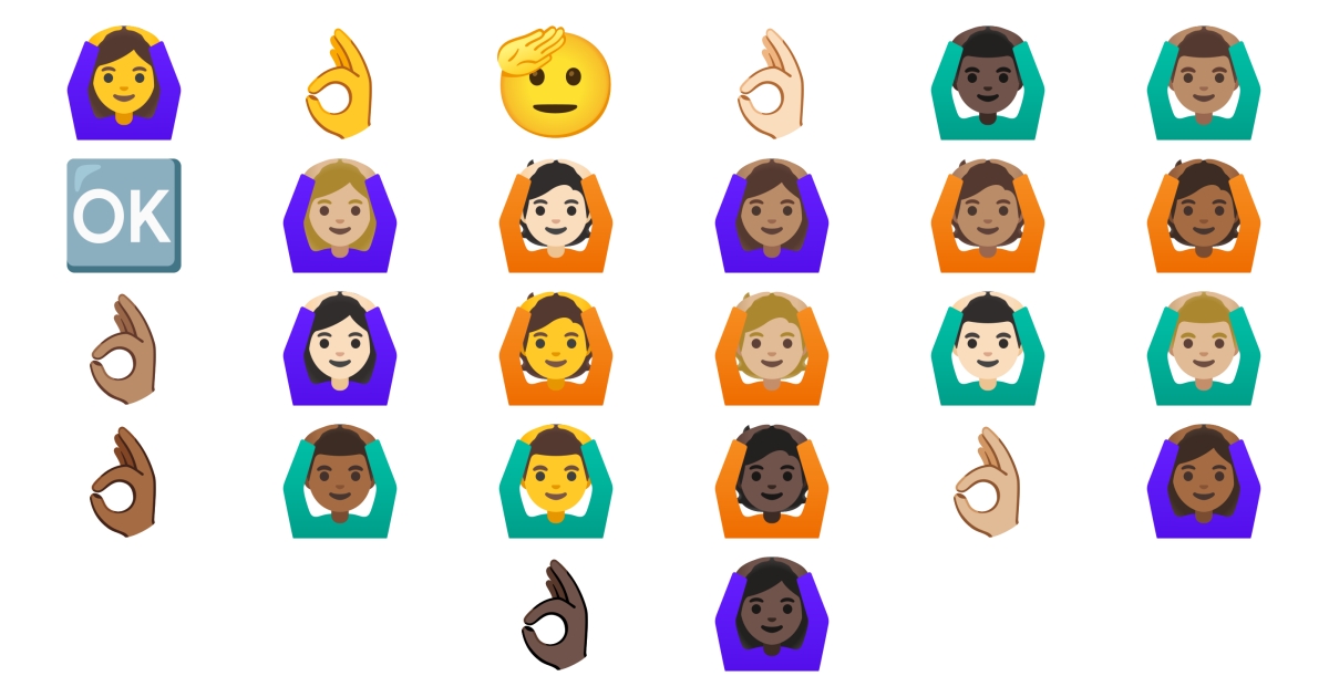 🫡 Ok Emojis 👌 🙆 🙆‍♂️ 🙆‍♀️ 🆗 👌🏻